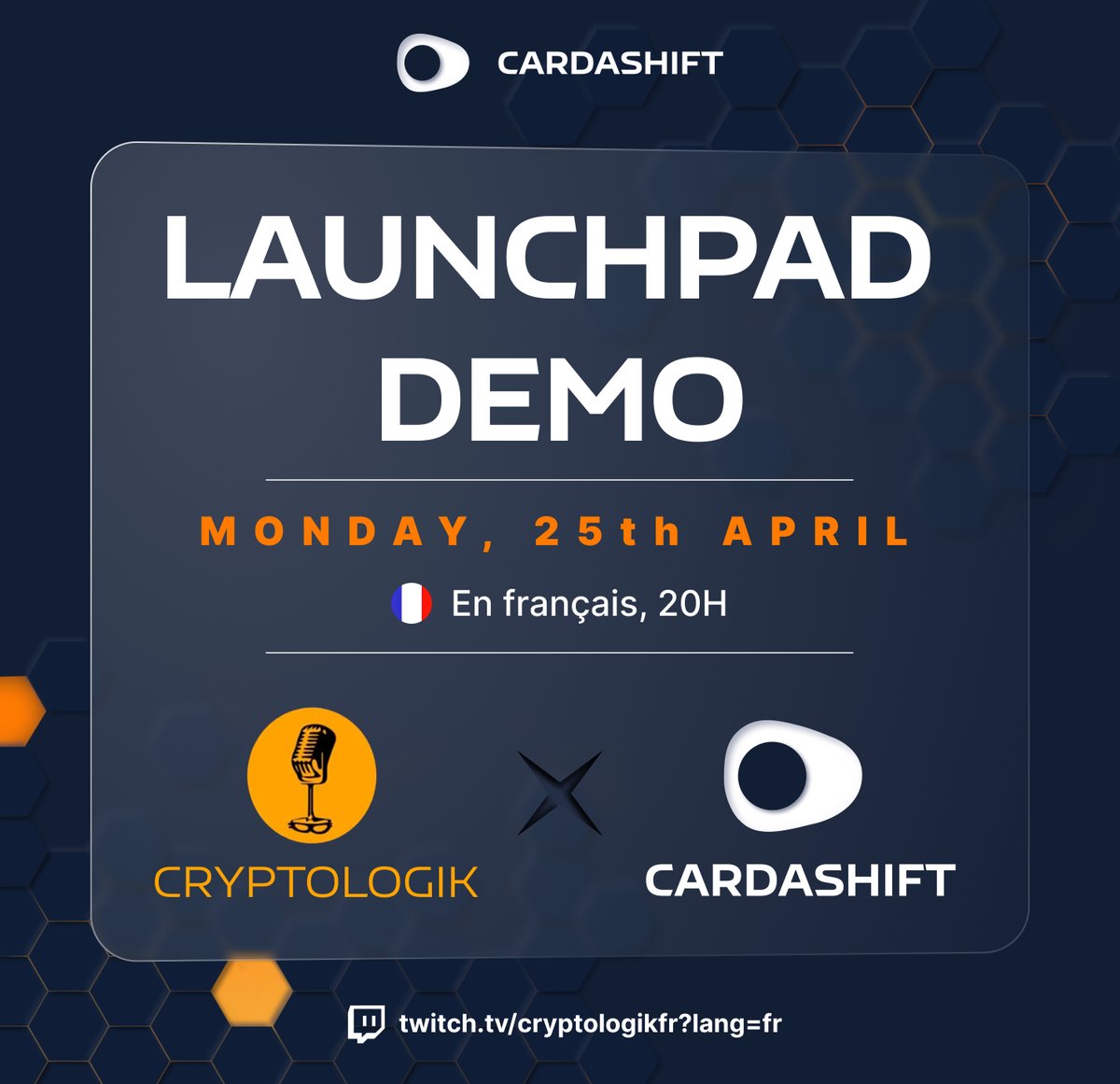 erableofficial's tweet photo. ⏰ H-6 before our #Livestream with @LogikCrypto 
Come discover all @cardashift Launchpad mechanisms 🤩

🇫🇷 Français (but come and invade the chat in any language)
📍https://t.co/SPK6mxJpfq https://t.co/JuZVjKW0Pl