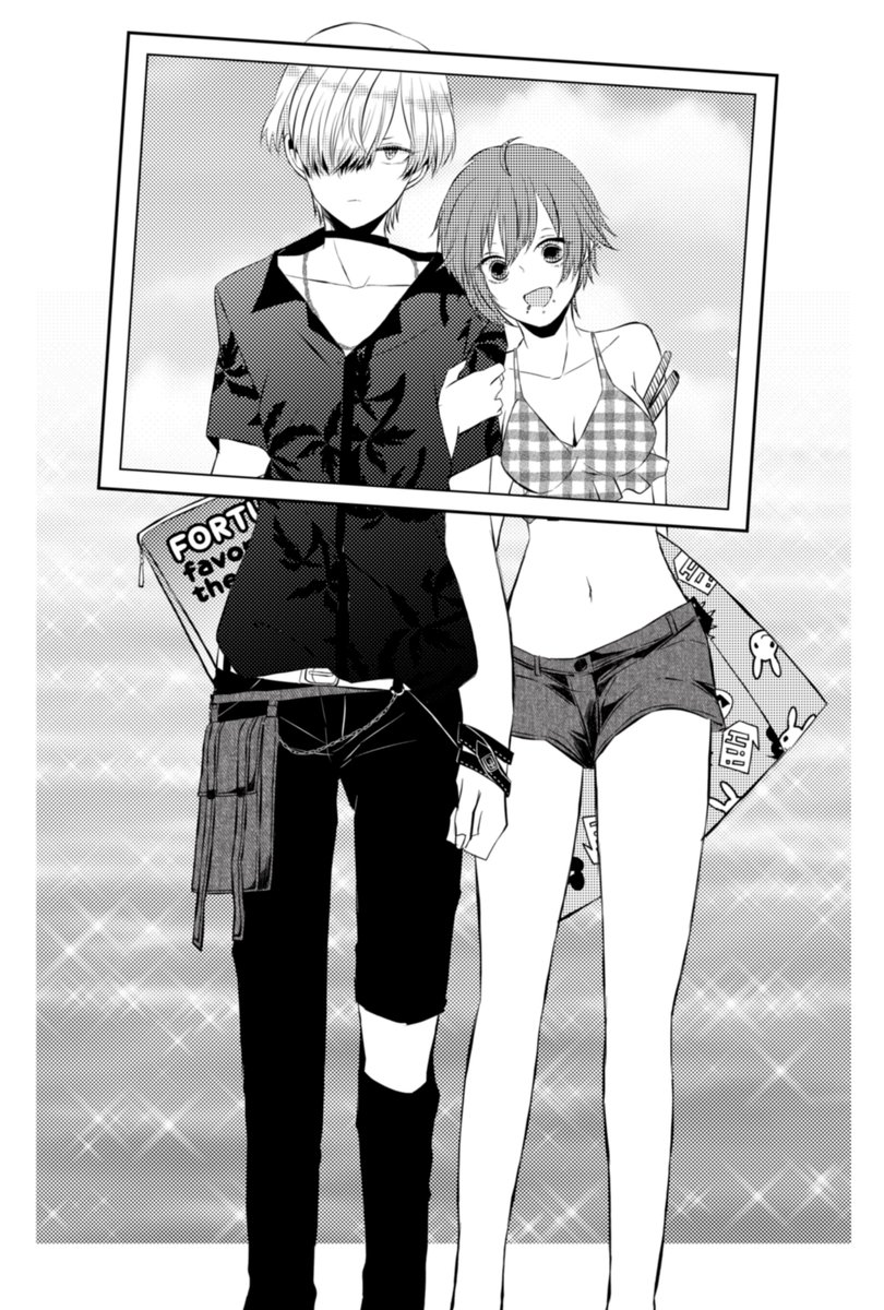 #創作百合
 #v系女子とバンドマン
vバンの同人誌に載せる1周年漫画は2人が海に行く話しです☺️ 