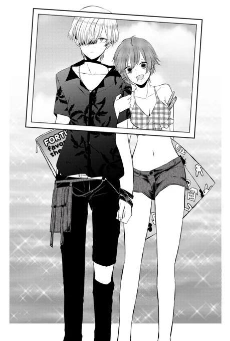 #創作百合
 #v系女子とバンドマン
vバンの同人誌に載せる1周年漫画は2人が海に行く話しです☺️ 