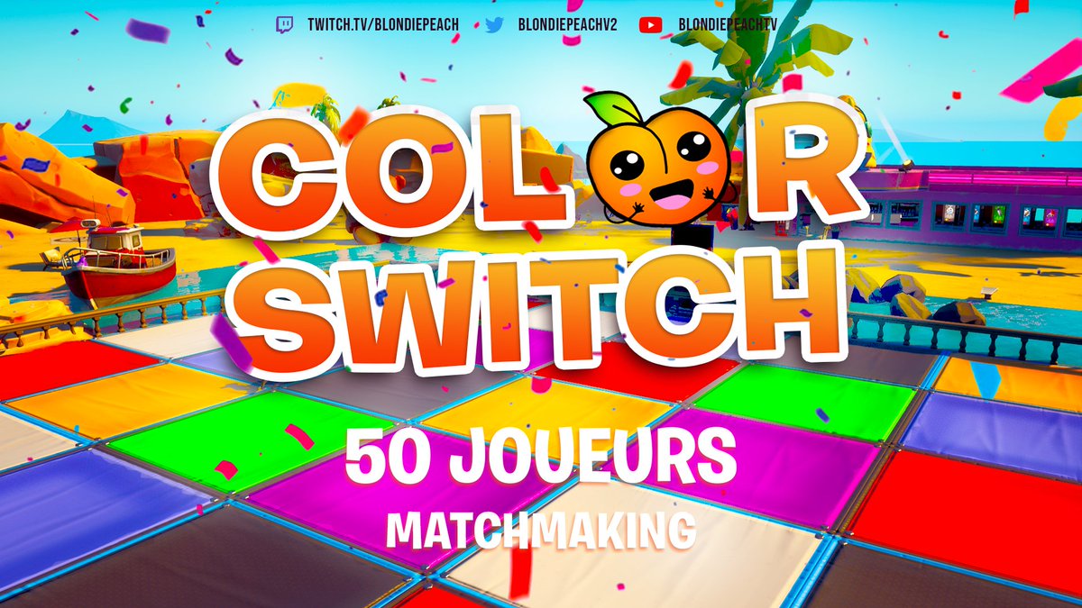 ultrapeachyy's tweet photo. ✨️ • NEW MAP FORTNITE : COLOR SWITCH PEACHY ! •✨️

Pour pouvoir y jouer,

🔸️Lien Goodnite : https://t.co/1mWnnUXIHu

🔸️N'hésitez pas à laisser votre p'tit like !
#map #Fortnite #goodnite https://t.co/uSHskGvSNZ