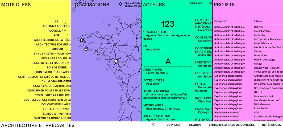 bertiillle's tweet photo. Découverte de la plateforme #Architectures et #précarités (toute récente !). Recensement des réponses architecturales, urbaines et paysagères aux enjeux de précarité. Possibilités d’explorations par de multiples entrées. https://t.co/SQ5q2qcpQ3 @MA_IDF https://t.co/LPyXiQdHqV