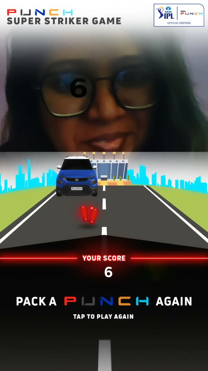 arlenemini's tweet photo. @tata_cars My Score - 6

Loving this Amazing..tough!!#PUNCHSuperStrikerGame.

#PackAPUNCH #GameThatVibes #VibesWithYou #TataPUNCH #TataMotorsPassengerVehicles #TataIPL2022 #ARGame
@tata_cars https://t.co/hrraJwOtdQ