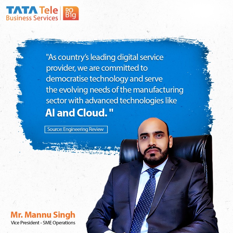 TataTeleBiz's tweet photo. Our VP, Mr Mannu Singh recently conversed with the Engineering Magazine on the need of #Digital business solutions for #Manufacturing sector.

#TimeToDoBig #Business #Industry #Tata
