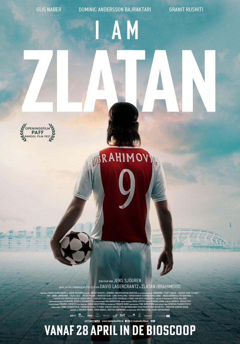 Vanaf deze week in de bioscopen: I AM ZLATAN, over de jonge Ibrahimovic, tot en met zijn jaren bij #Ajax.

#Branie geeft 2x2 kaartjes weg voor deze film. Bioscoop en tijdstip naar keuze. Volg ons en retweet dit bericht. Vrijdag a.s. de winnaars!

#Zlatan #Ibrahimovic