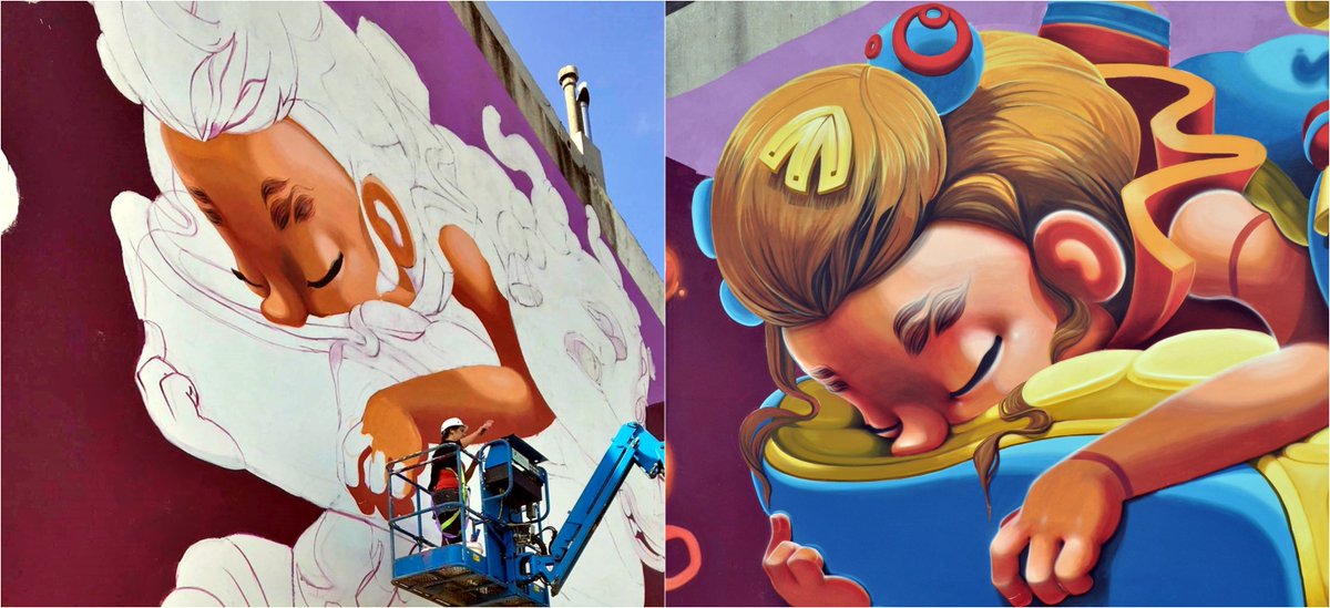 "Espello" de <a href="/animalitoland/">Animalitoland</a> (detalle). En proceso e rematado.

#Carballo #derrubandomurosconpintura #rexenerafest #streetart #art #graffiti #urbanart #graffitiart #artist #artwork #travel #painting #mural #picoftheday #wallart #arte #contemporaryart #streetarteverywhere