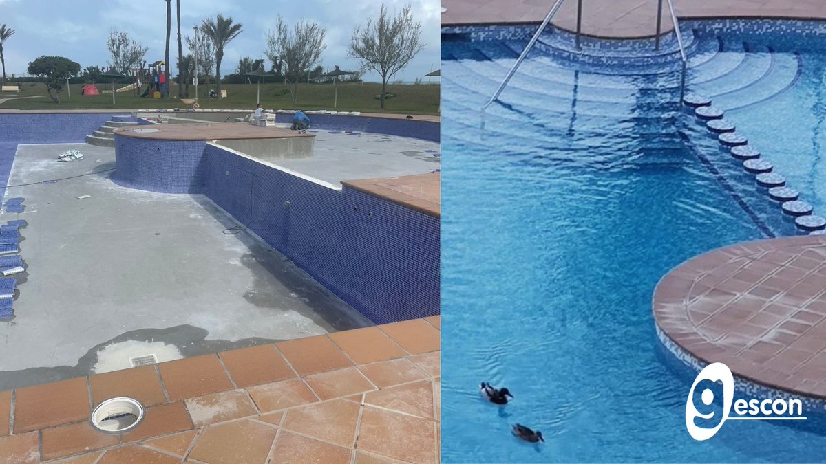 GesconSL's tweet photo. ¡Estos patitos ya están disfrutando de esta reforma!
Reparación de vaso de piscina, impermeabilización, colocación de gresite, lechada, todo para tu piscina y spa.
#nuevosproyectos #Piscinas #GESCON #reformasintegrales #mantenimiento #fontaneria #pintura #climatizacion https://t.co/0TXkJtAPp0