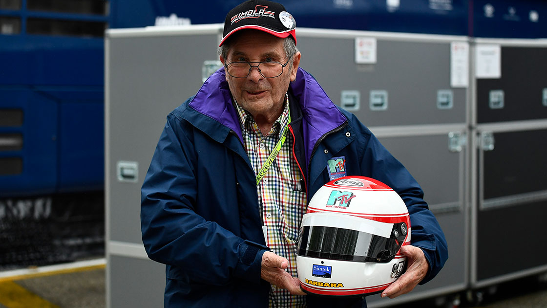Motor_Sport's tweet photo. Heartwarming, yet heartwrenching: a smiling Rudolf Ratzenberger with the crash helmet of his late son Roland in the paddock at Imola last weekend 😢

📸: Grand Prix Photo https://t.co/v9OZmJT9gQ