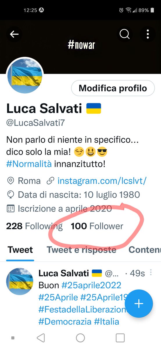 Tweetluc80's tweet photo. Evvivaaaaa!!! Ho raggiunto i 100!!!!
😁😁😁😁😁
💯💯💯💯💯
#PiccoleSoddisfazioni #Love #soddisfazione #satisfation
❤️❤️❤️❤️❤️ #grazie https://t.co/s5ngSUZQ5M