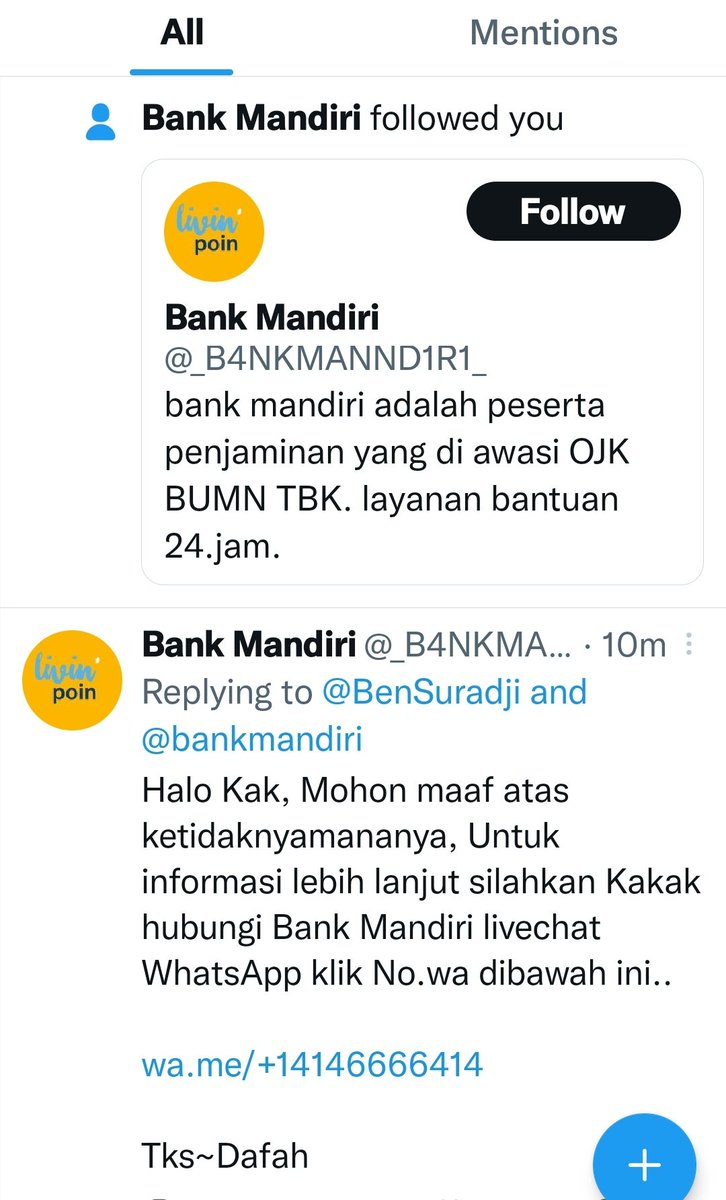 Mencurigakan! terus tiba2 nelpon orangnya. tp backsoundnya anak nangis. <a href="/bankmandiri/">bank mandiri</a>