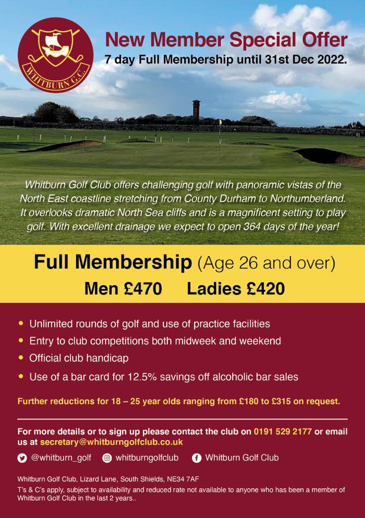 With the competition season now underway, check out our latest membership offers for May. Any questions please get in touch 🏌🏾‍♂️⛳️