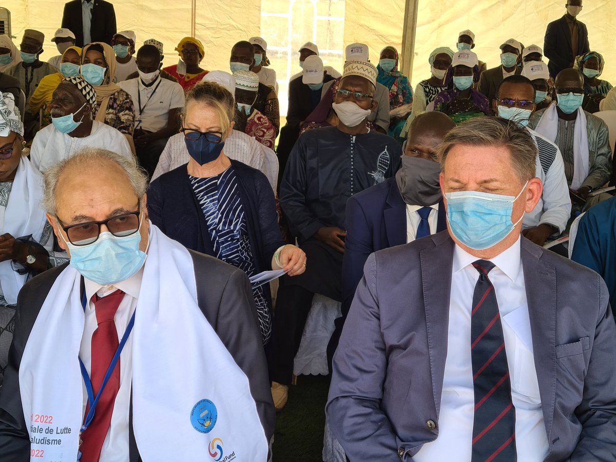 Quand l'#OMS et les #USA se donnent la main auprès des autorités nationales pour lutter contre le paludisme, c'est pour le bénéfice des populations du #Mali. Dr Jean Pierre Baptiste  et SE Dennis B Hanks au lancement de la journée mondiale paludisme.