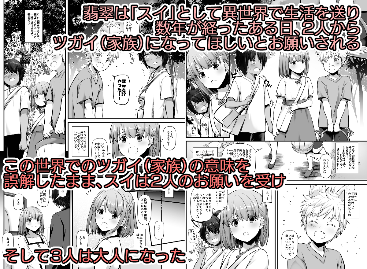 4/26(火)発売の「ツガイの仔 DLO-20」サンプルです。今回は男性でも、女性でも楽しんで頂けるような内容を目指しました。ご興味ありましたらよろしくお願いします!(∩'∀`)∩
ケモミミ男子さいこう…(*'ω`)
ツガイの仔 サンプル(1/2)