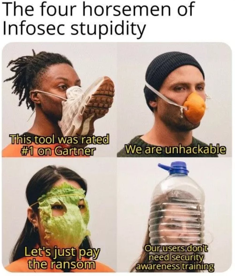 realcyberpanda's tweet photo. 😅 #infosec fools in a nutshell https://t.co/2dbbao96Kj