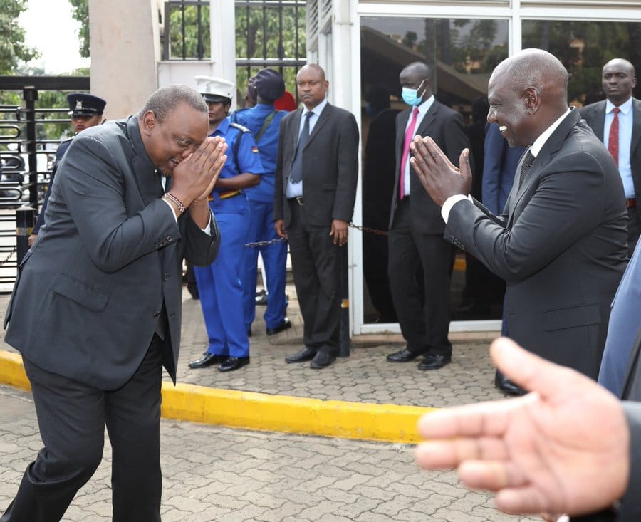 Outgoing President with the 5th President of Kenya