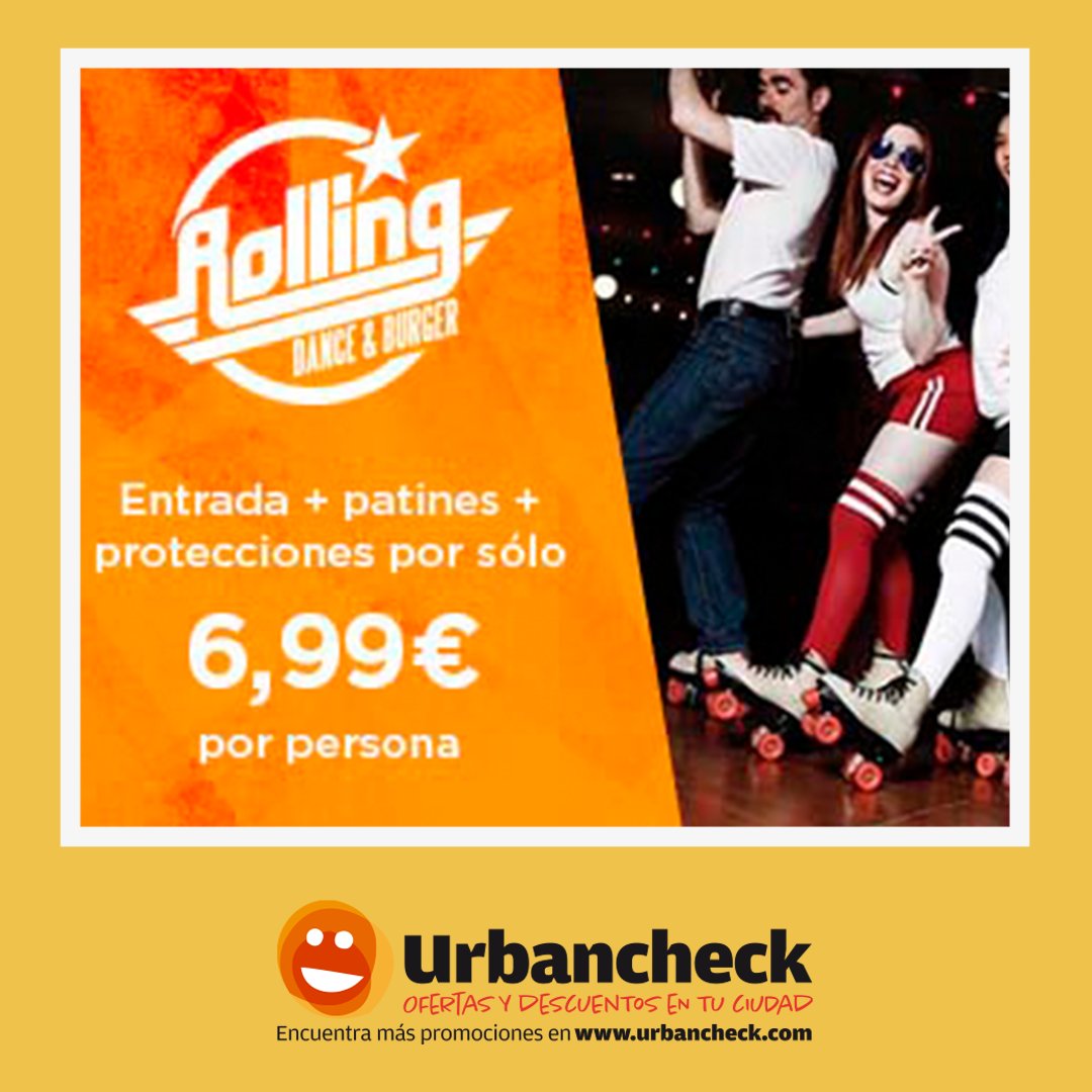 urbancheck's tweet photo. Ahora con Urbancheck consigue tu entrada por tan solo 6,99€. Incluye un par de patines + protecciones. 
.
.
.
#ofertas #planespormadrid #descuentosypromociones #ofertasdiarias #ofertassemana #descuentoshot #descuentos https://t.co/JxGFuM04sD