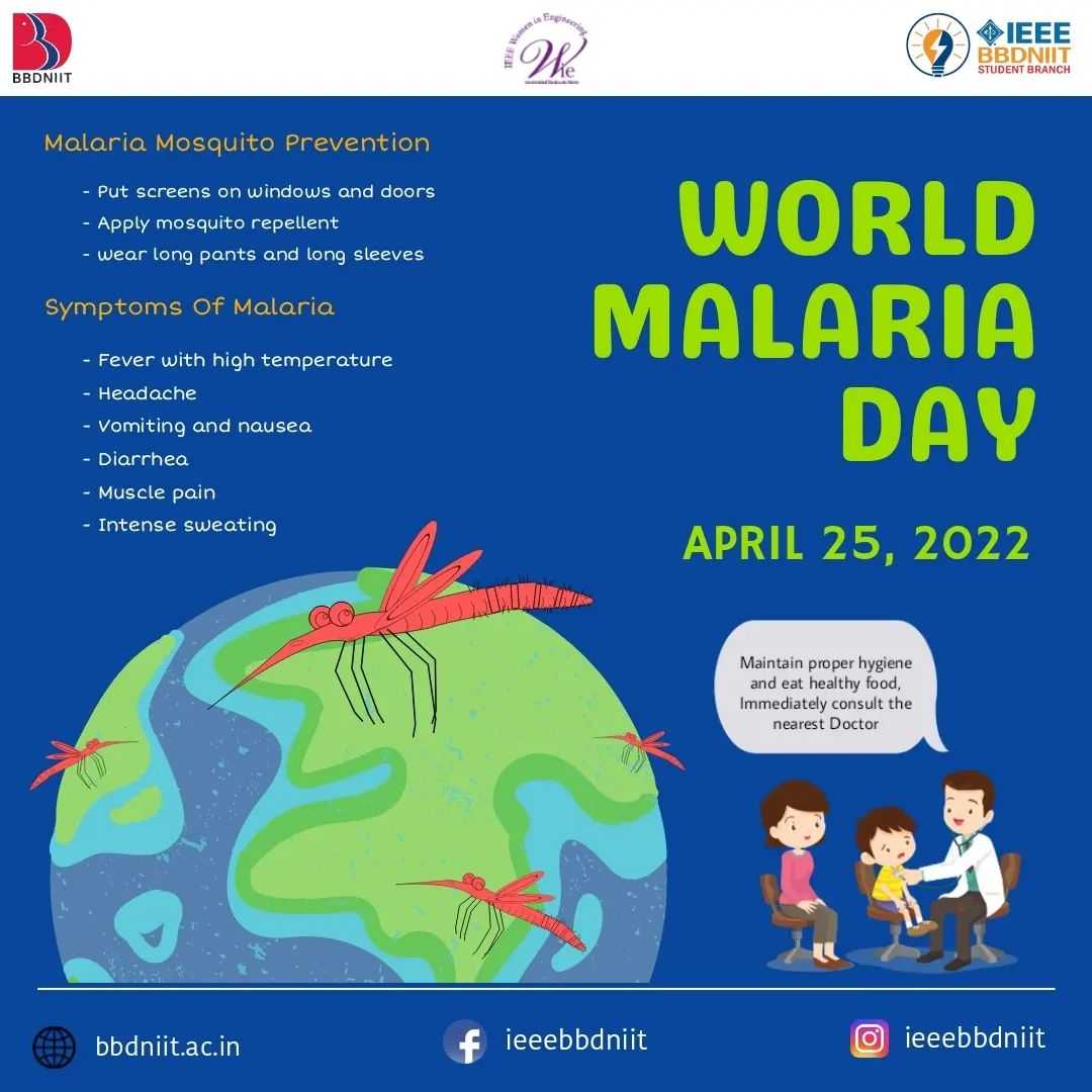 BbdniitEe's tweet photo. Be a Survivor in The War Against Malaria. Come Together to Spread Awareness Against Malaria. Conquer Malaria, Get a Bed Net. Don't Give Them The Chance - Mosquitoes Mean Malaria! 👨‍⚕️🏥

#EndMalaria #WorldMalariaDay #ieeebbdniit #bbdniit #eebbdniit #ieeestudentbranchbbdniit https://t.co/5iuS3Gttin
