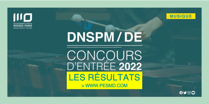 PESMD_Bordeaux's tweet photo. 🎶[Concours d'entrée 2022]🎶
Les résultats sont en ligne ! Découvrez les noms des candidats musiciens retenus pour intégrer en septembre les formations au #DNSPM et #DE du 
@PESMD_Bordeaux 👉 https://t.co/yPaRfOBZcM https://t.co/vBcgevZWz2
