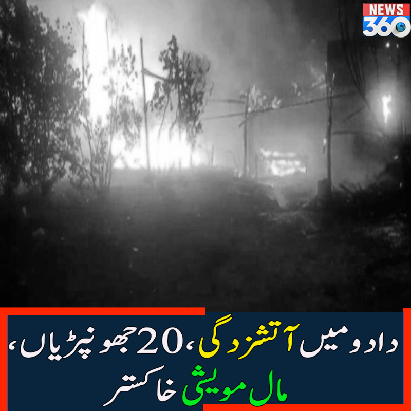 officialnews360's tweet photo. دادو میں آتشزدگی،20 جھونپڑیاں، مال مویشی خاکستر

#News360 #DaduFire #Dadu #Sindh