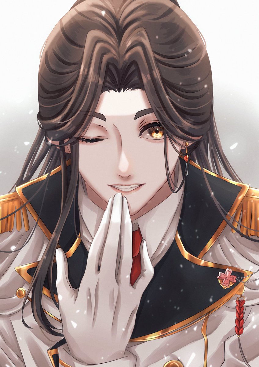 male focus 1boy eyepatch jewelry earrings long hair black hair  illustration images