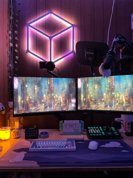juwiaTV's tweet photo. thanks for nominating me @yougellyy 🤠💘
i've always hid the wall above my setup in photos but now i don't need to anymore. thank you @nanoleaf for giving my wall the #RGBuff it needed 💪😤
i nominate @karagii to show their #NanoleafRGBuff next 😎👉 https://t.co/g2egozyArI