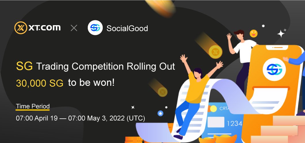 SocialGood_Inc's tweet image. SG is now listed on #XTexchange !! 🎉
To celebrate, you can win your share of 30,000 SG! 🎁
⏰Only until 07:00 May 3, 2022 (UTC)
Details: xtsupport.zendesk.com/hc/en-us/artic…