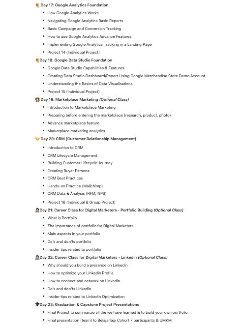 MFaizGhifari's tweet photo. Teaser Materi Bootcamp Digital Marketing Cohort-7 🤫

Mulai dari Fundamental, Consumer psychology, Paid marketing (FB, SEM, &amp; Tiktok), bikin LP, SEO, Copywriting, Analytics, Branding, CRM + Project. Durasinya jd 7 weeks! 

Siapa nih yg gasabar ikutan? Coba absen dulu di bawah deh https://t.co/nOcw6vaLWn