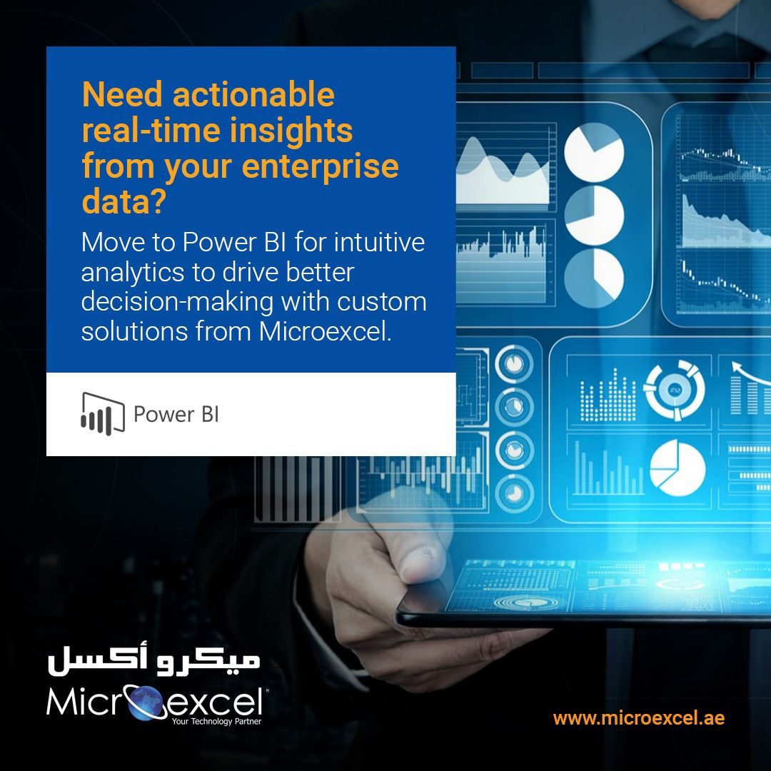 NewEraTechMENA's tweet image. Need actionable real-time insights from your enterprise data? Move to Power BI for intuitive analytics to drive better decision-making with custom solutions from Microexcel.
04321 0808
sales@microexcel.ae
microexcel.ae
#powerBI #microexcel #goldpartner #microsoft