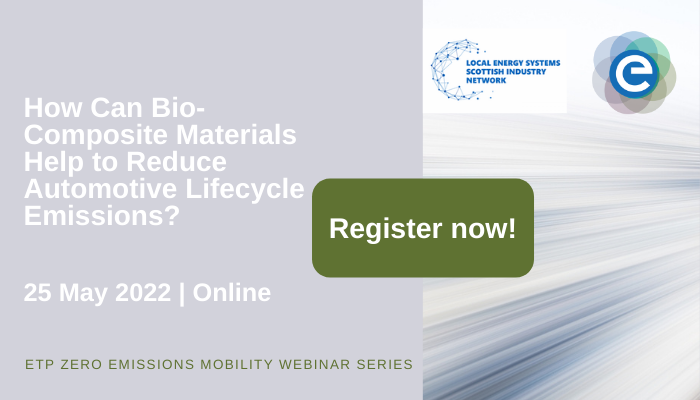 ETPScotland's tweet photo. Our #ZeroEmissionsMobility webinar series continues with an upcoming online event about the development of natural fibre composites and will be joined by Prof James Njuguna from @RobertGordonUni.
🗓️ 25 May 2022
🔗 https://t.co/DmlfdB9NC2 https://t.co/RYT0SW7Lw7