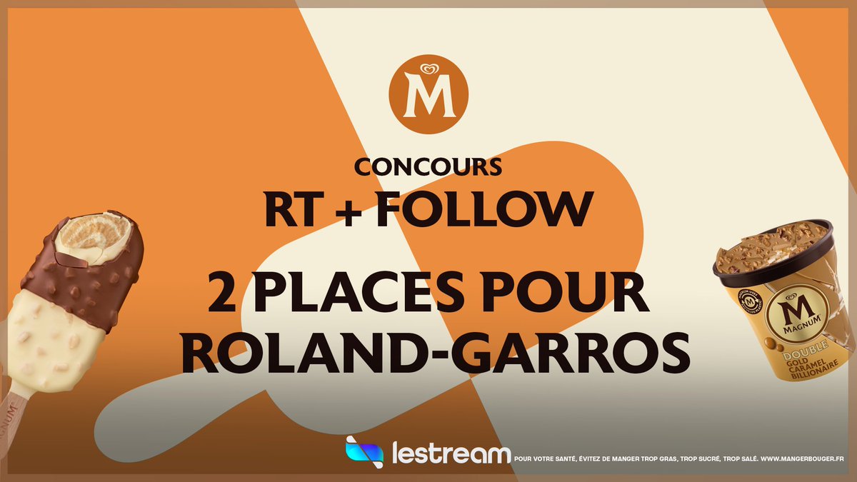 lestreamFR's tweet image. 🎁 #Concours  

On vous fait gagner 2 places avec @Magnum_France pour assister à l'édition 2022 de Roland-Garros 🎾  

Pour participer et tenter votre chance : 
🔄 RT le tweet 
⏩ Follow @Magnum_France &amp;amp; @lestreamfr   

🍀 TAS le 29/04