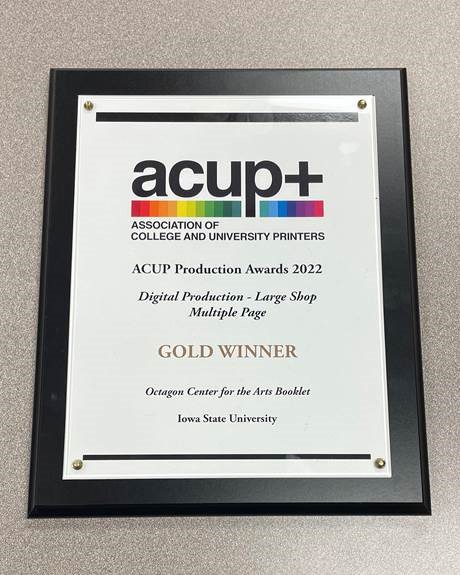 Happy to announce that Printing Services has won 4 awards at the recent ACUP+ (Association of College and University Printers) Conference! #ISUPrintingServices