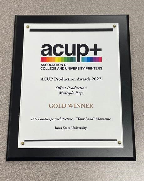 ISUprint's tweet photo. Happy to announce that Printing Services has won 4 awards at the recent ACUP+ (Association of College and University Printers) Conference! #ISUPrintingServices https://t.co/tFSd0yZ3kc