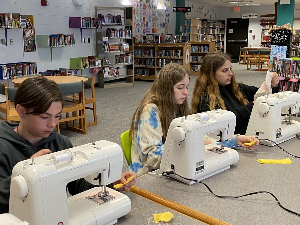 6th Grade Career Exploratory is learning how to sew as part of their careers in Textiles unit.