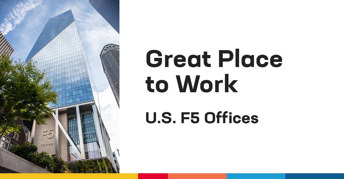 Our U.S. offices are Great Place to Work Certified! In fact, 94% of employees surveyed felt that when you join the company, you are made to feel welcome. Read more about life at F5: go.f5.net/dwqvx6