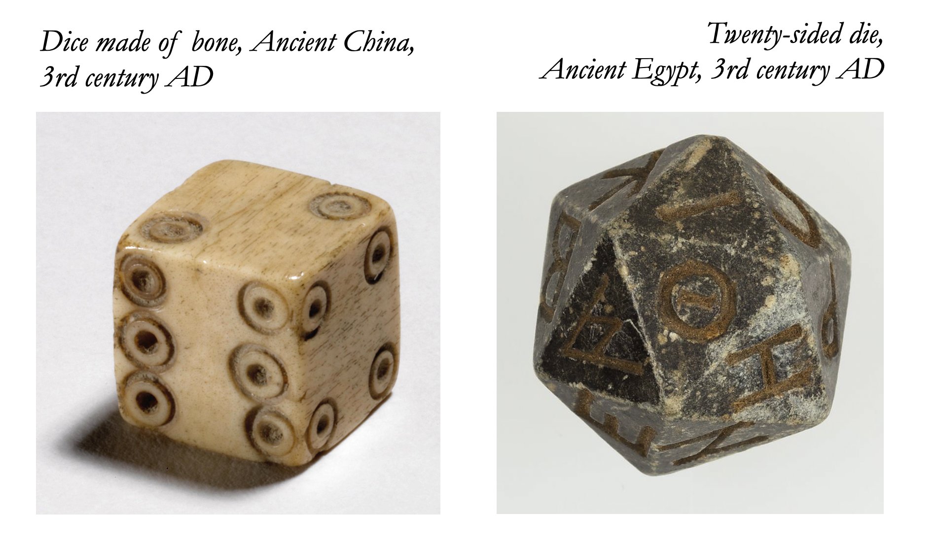Dorsa Amir on X: The dice you roll today are almost identical to those  found in the past. In addition to the classic six-sided die, there are also  lots of polyhedral dice