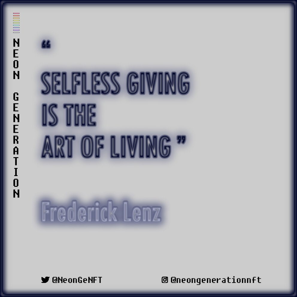 NeonGeNFT's tweet photo. #artofliving

Share your thoughts in the comments...
&amp;/or
🔗 https://t.co/oQvYlIfGIX

#selfless #give #art #life #Awareness #love #NFTCommunity #NFTcollectibles #savetheplanet https://t.co/0T1c0NOefb