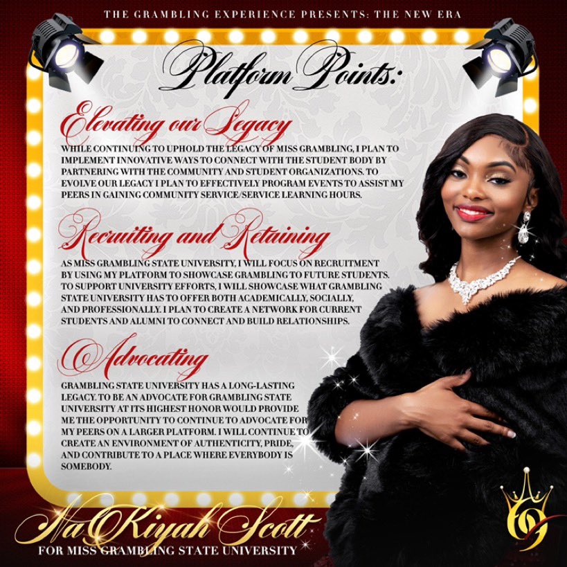 meara_jess's tweet photo. #GramFam VOTING ends at 4:00 P.M. today!! Be sure to check your email and vote NaKiyah Scott for Miss Grambling!! 👸🏾 #ANewEraWithNaKiyah #ERA69 #KiyahK4MissG #ANewEraWithNaKiyah #ERA69 #KiyahK4MissG #ANewEraWithNaKiyah #ERA69 #KiyahK4MissG #GramElections2K22 https://t.co/nzZwgmUZpE