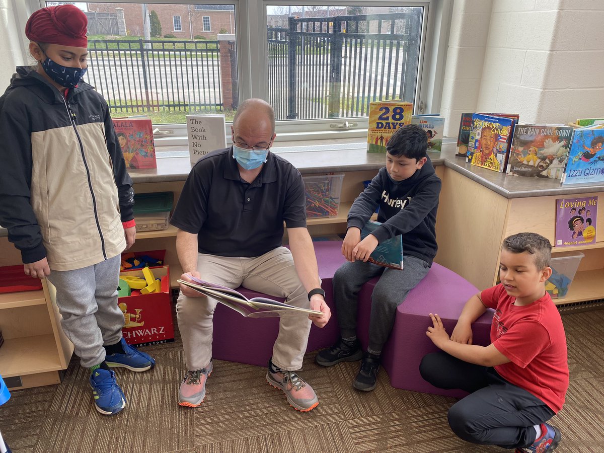 MrsPungitore's tweet photo. Reading with our Grade 5 friends to decide which #silverbirch book is our favourite! @MrNinthelibrary @TribuneDrive https://t.co/64dFbTCL73