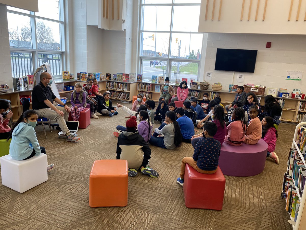 MrsPungitore's tweet photo. Reading with our Grade 5 friends to decide which #silverbirch book is our favourite! @MrNinthelibrary @TribuneDrive https://t.co/64dFbTCL73