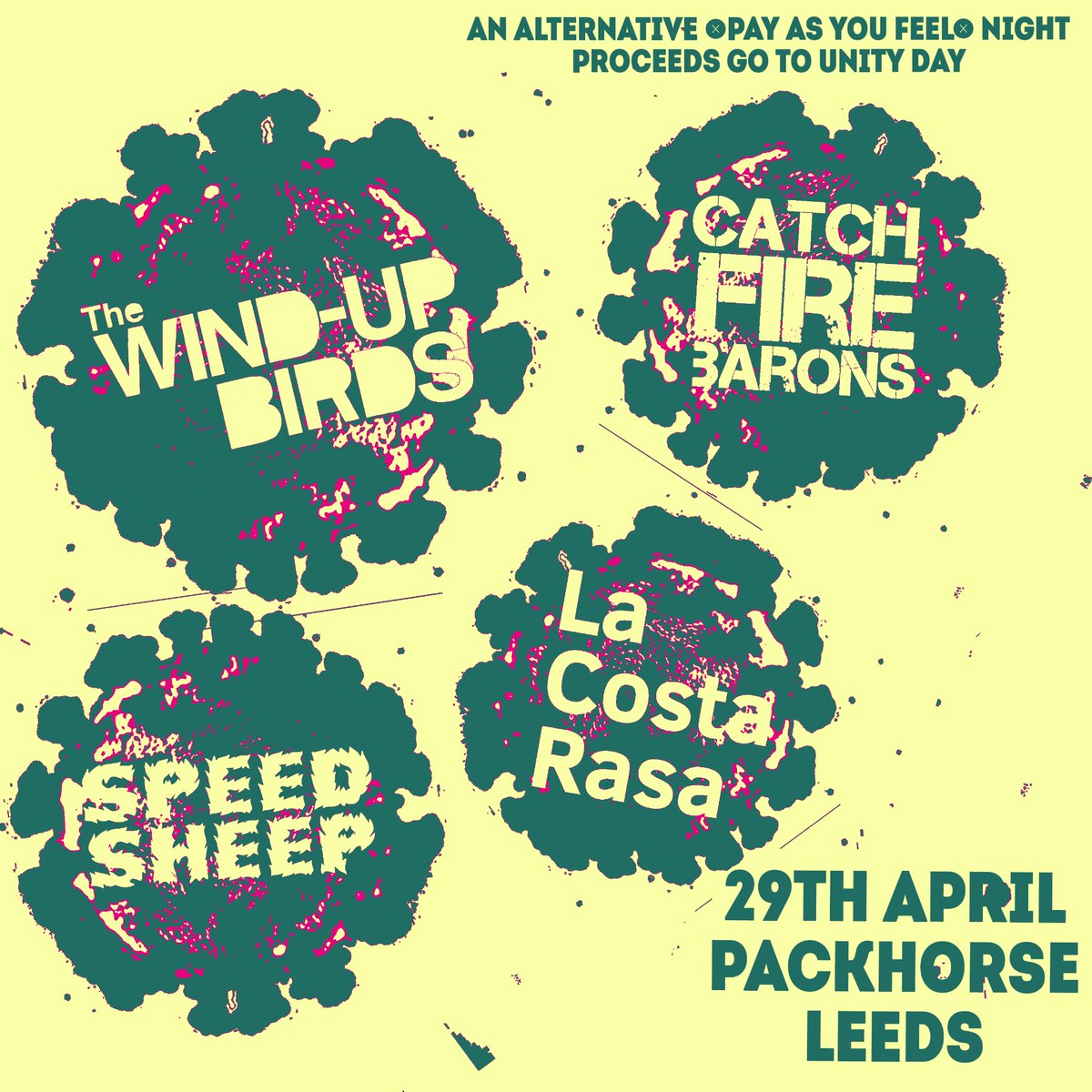 CatchfireBarons's tweet photo. @a_whistYEP Hi Abi. This is occurring on Friday. Pay as you feel and the proceeds going to Unity Day. https://t.co/2uCvblJsdq