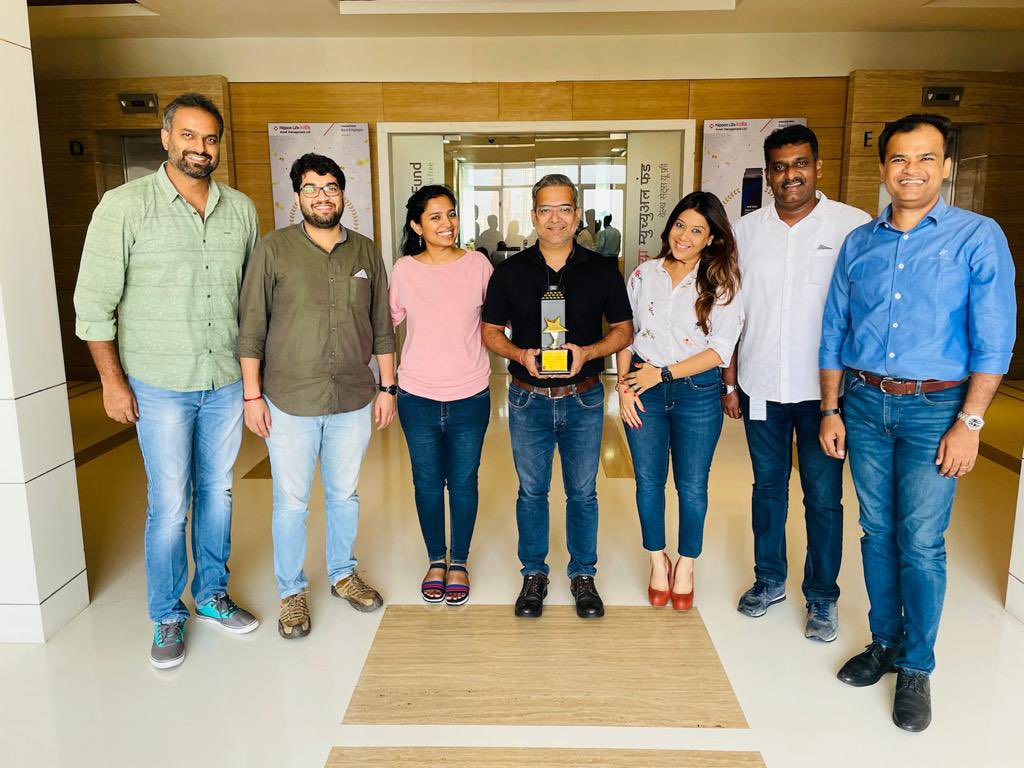 tweetlani's tweet photo. Moment of Pride! The Best Marketing Campaign for Nippon India ETF VICTER by Mid-Day Business Innovation Awards. @sundeepsikka @WalunjSan @abhijeetpatoley @Rahuld0110 @meghabhandari10 @Spai1084 @Vyzzkid @samdesai62 https://t.co/2i7BLhDnbz