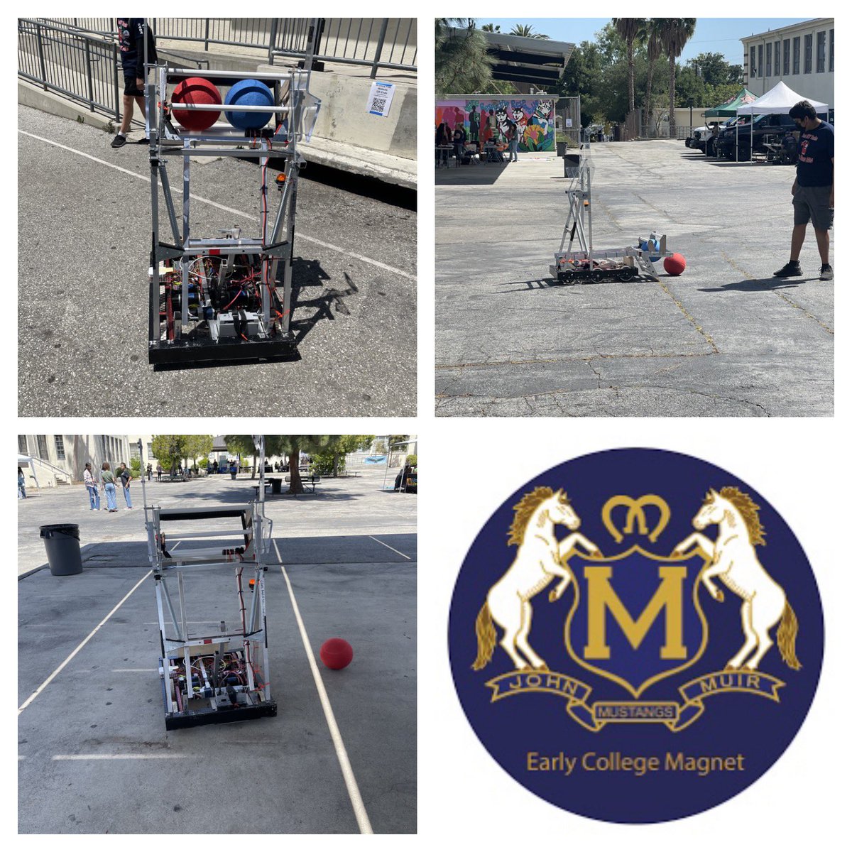 team2404_tnt's tweet photo. Later today we will be at John Muir High School Early College Magnet for its career day with our 2022 robot and teeshirt cannon. We hope this will in courage more muir students to join our team.
#FIRSTROBOTICS #stem #pasadena #altadena #jplNASA #robotics #outreach #omgrobots https://t.co/ZiaqyM6Ror