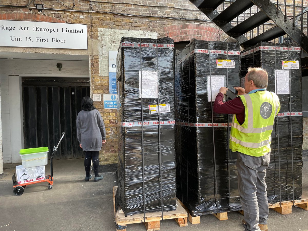 448Studio's tweet photo. Our studio in Watford is undergoing a bit of a revamp and we wanted to share some progress photos with you! Here is the server racks being delivered and the start of the frame for what will be the server room! Exciting times! #448studio https://t.co/hgARAkakW8