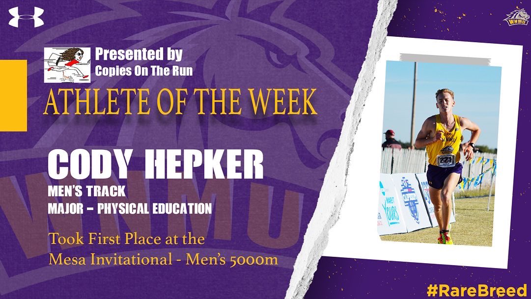 WNMUathletics's tweet photo. Here is our Players of the Week based on their performances last week. Congratulations to Maggie and Cody!

WNMU Athletics would like to thank State Farm with Jon Saari and Copies on The Run for their support and sponsoring our athletes!

#rarebreed #gomustangs https://t.co/AO4T0l7lBu