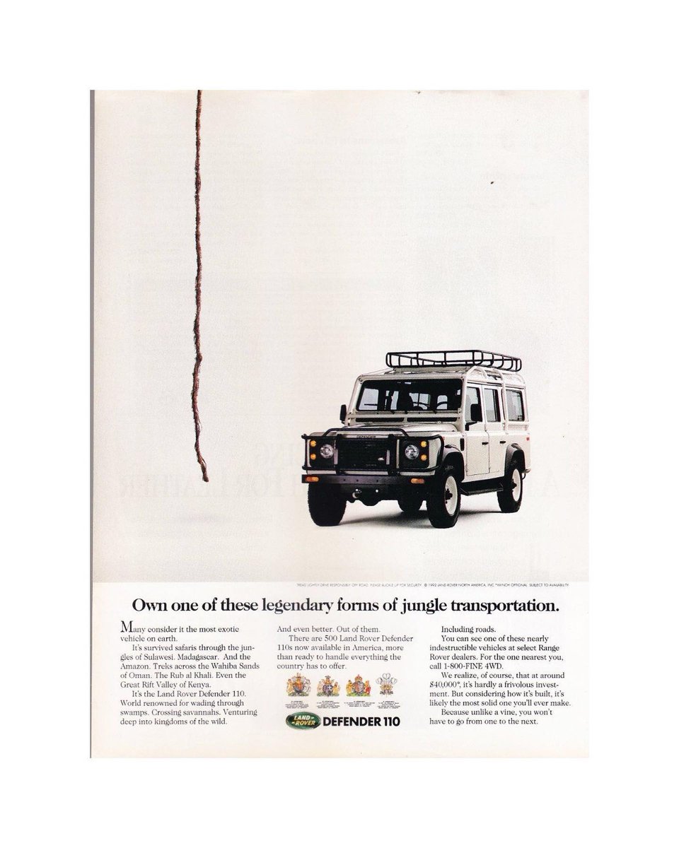 CornflakesMedia's tweet photo. Vintage Land Rover ads. 
And all we can say about the copywriting is 🔥 #creativeflakes #CreativeAds #advertisement #advertising #DigitalMarketing #SocialMedia #SocialMediamarketing #marketing #marketingstrategy #agencylife #digitalmarketingagency #socialmediamarketingagency https://t.co/u8HhzEbEFm