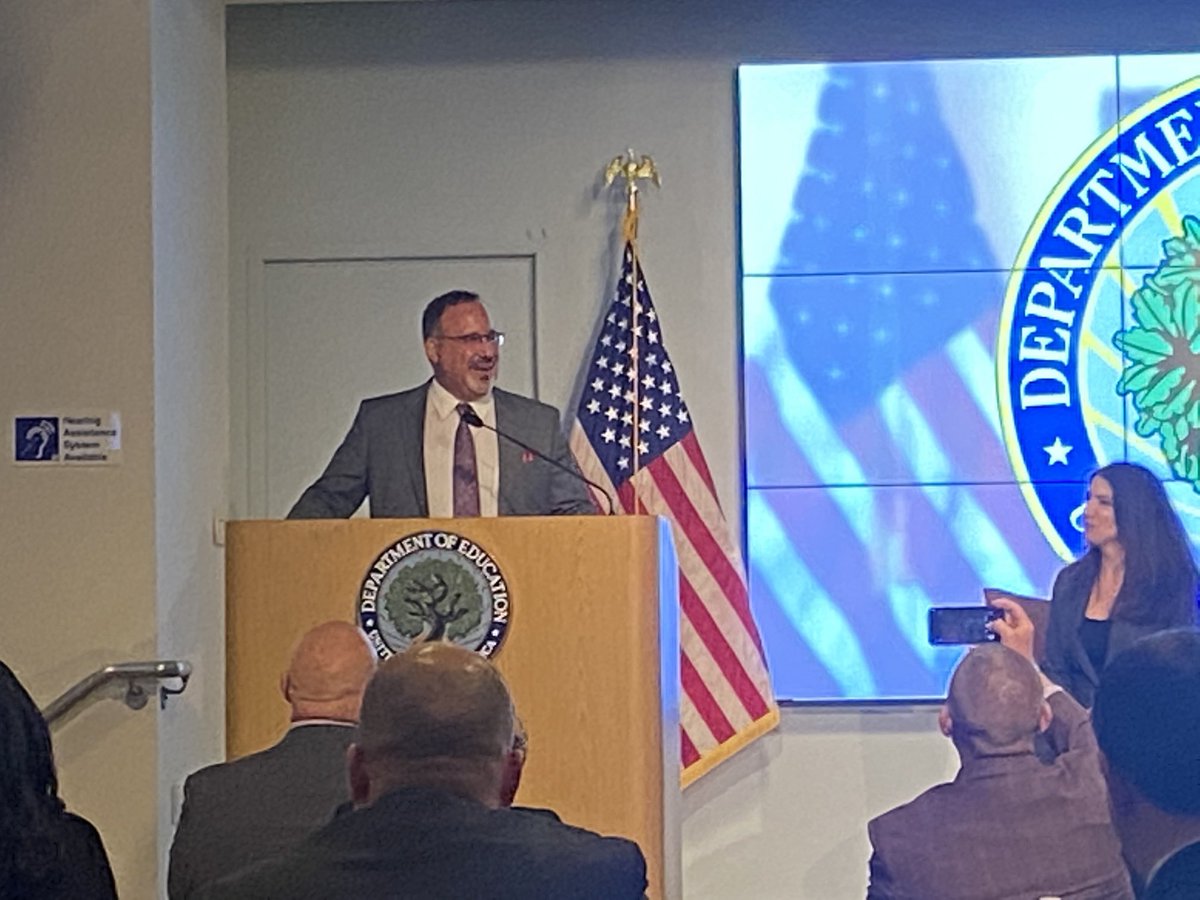 JoinGrapesCoin's tweet photo. Great hearing Secretary Cardona speak today!! It was an honor to hear him speak!! #usdeptofed #mcslearn #proudtobeajet https://t.co/hXAbsrQSDJ