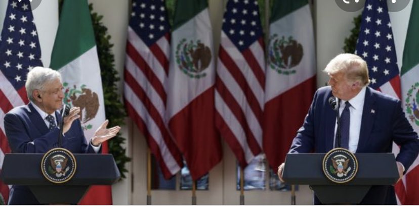 DeniseDresserG's tweet image. Innegable

Guardia Nacional fue desplegada en la frontera y persigue migrantes a petición de EEUU

México aceptó imposición del programa “Quédate en México” 

AMLO viajó a Washington donde alabó a Trump y apoyó su campaña presidencial

Gobierno cedió soberanía en tema migratorio