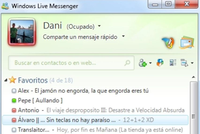 moc0ca's tweet photo. Whatsapp Web: raiva.
MSN Messenger:
- Conectava na hora.
- Tinha opção de "invisível".
- Aparecia lista de on-line e off-line.
- Dava pra encher o saco com a opção "tremer a tela".
- Tinha como trocar a "máscara" do messenger. https://t.co/dwTMtAndjd