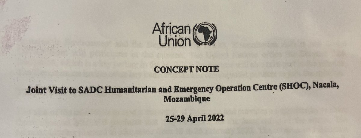 pierrejlucas's tweet photo. Active participation today in Maputo of ⁦@wfp_mozambique⁩ to the official launch of the AU/SADC mission to the SADC Humanitarian Operation Center in Nacala. @wfp, ⁦@UNHabitatMoz⁩, #undrr, ⁦@WorldBankAfrica⁩, ⁦@ifrc⁩, together to Save &amp; change lives 🇺🇳🤝🇲🇿 https://t.co/VmRCQhKBlW