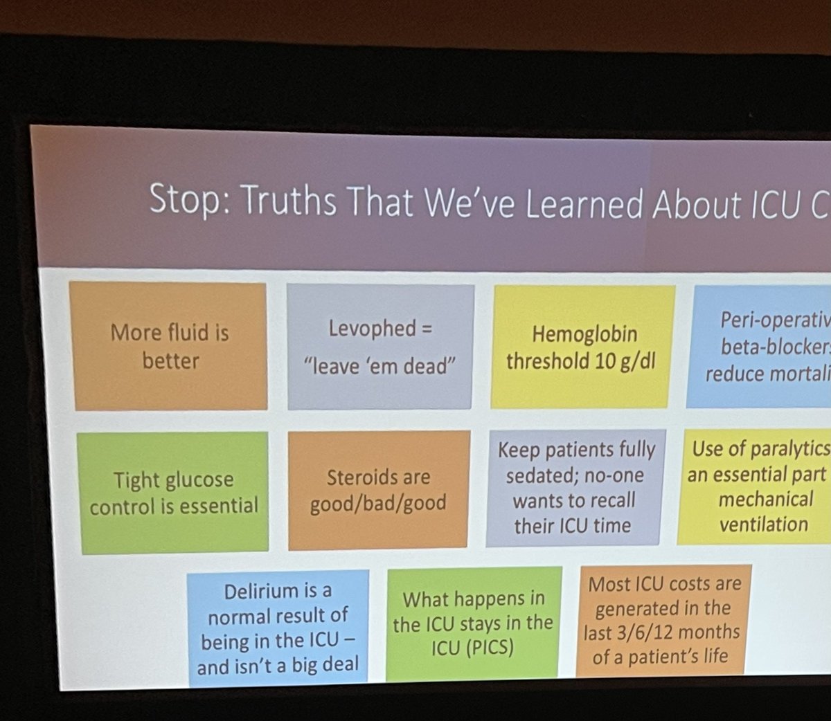 jaydoucet's tweet photo. Great #SWSC22 Orr lecture on SICU care by Dr Krista Kaups: hard lessons learned, the “fragile” evidence for much of what we do, and the importance of “Stop, Look and Listen” in the ICU #MedTwitter https://t.co/TxPebXQbzT