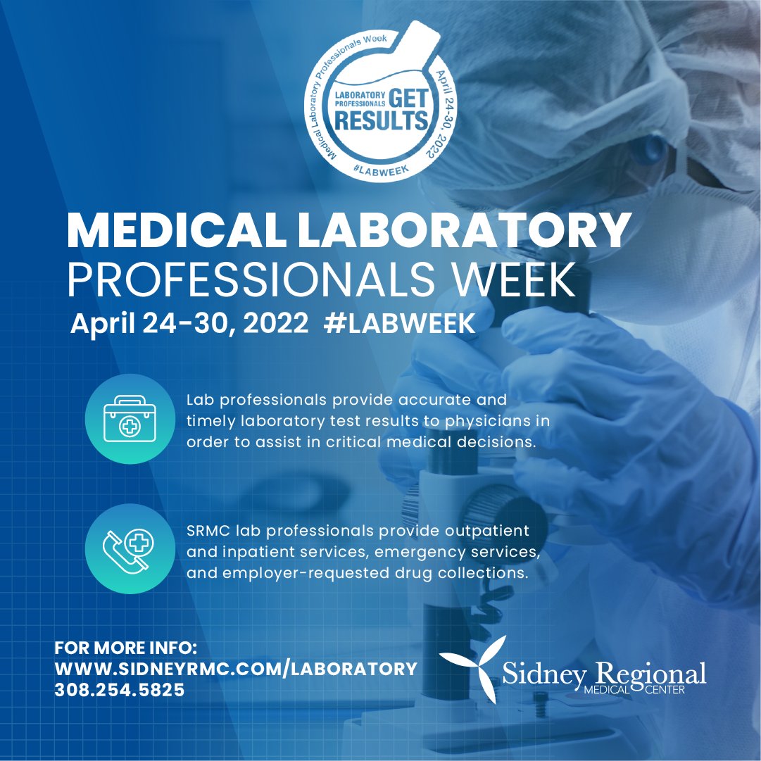 Thank you to our SRMC medical laboratory professionals for assisting our physicians in keeping our patients' health on track! 👏👏👏